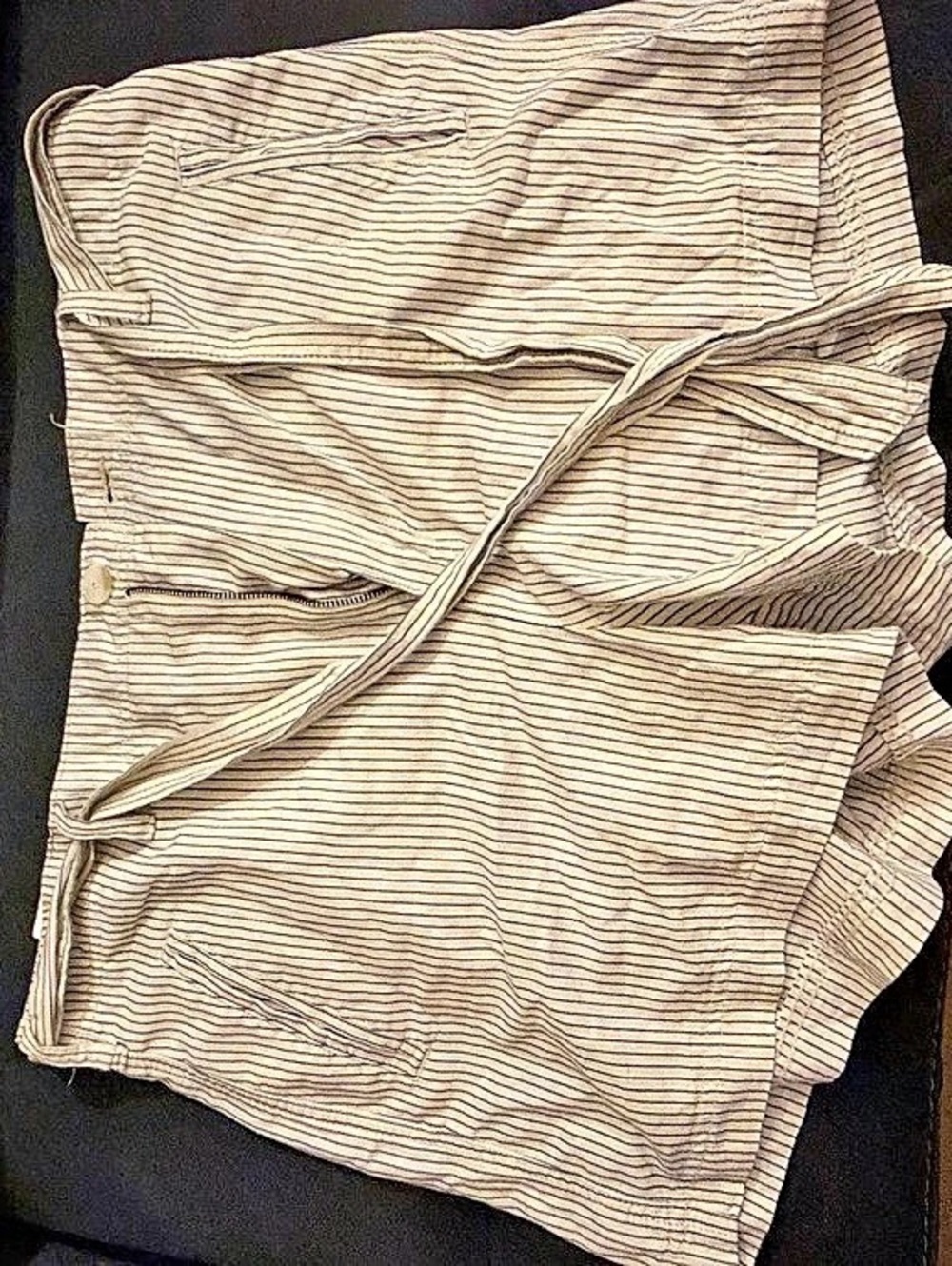 American Eagle Outfitters Striped High Waist Shorts Medium